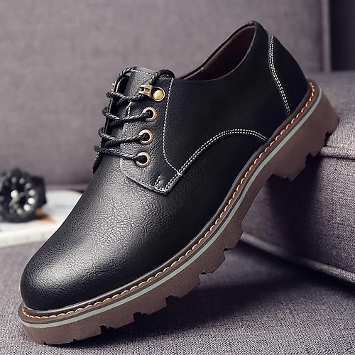 

Genuine Leather Cowhide Tooling Leather Shoes Beef Tendon Soft Bottom Men's Shoes Increase Leisure Work Work Non-Slip Wear-Resistant Deodorant Spring