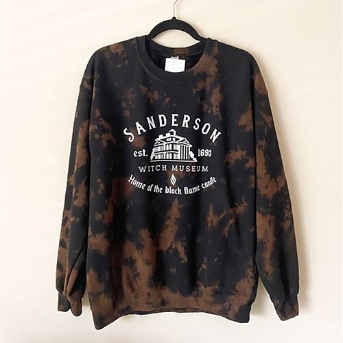

Men's Sweatshirt Pullover Graphic Patterned Tie Dye Print Daily Sports Streetwear 3D Print Casual Big and Tall Hoodies Sweatshirts Brown