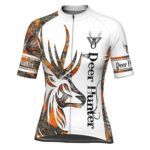 

21Grams Women's Cycling Jersey Short Sleeve Bike Top with 3 Rear Pockets Mountain Bike MTB Road Bike Cycling Breathable Quick Dry Moisture Wicking White Spandex Polyester Sports Clothing Apparel