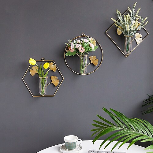 

European-style Creative Wall Hydroponic Vase Wall Hanging Restaurant Wall Living Room Background Wall Decoration Pendant