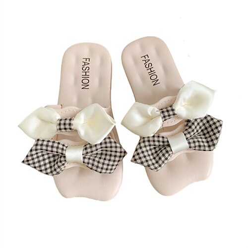 

Girls' Slippers Flip-Flops Casual Daily PVC Waterproof Fast Dry Water Resistant Slippers Little Kids(4-7ys) Casual Daily Indoor Outdoor Play Black Blue Yellow Spring Summer