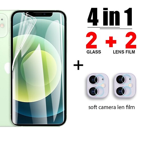 

[22Pack] Phone Screen Protector Camera Lens Protector For Apple iPhone 14 Pro Max 14 Plus 13 12 11 Pro Max Mini SE TPU Hydrogel High Definition (HD) Scratch Proof Anti-Fingerprint Phone Accessory