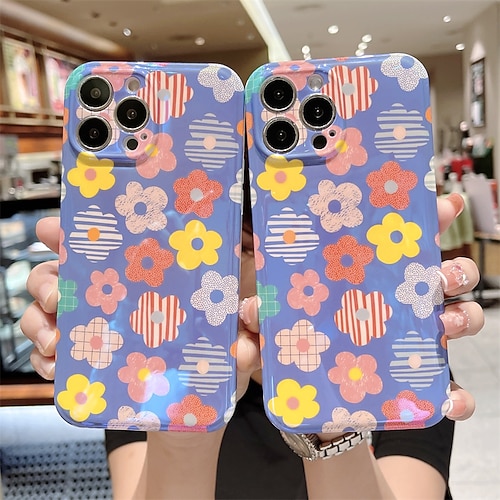 

Phone Case For Apple Back Cover iPhone 13 Pro Max 12 11 X XR XS Max Portable Pattern Shockproof Graphic Patterned Flower PC