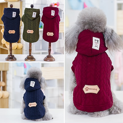 

Perros Gatos Chaleco Color sólido Moda Estilo lindo Casual Diario Exterior Invierno Ropa para Perro Ropa para cachorros Trajes De Perro Transpirable Rojo tinto Verde Disfraz para perro niña y niño