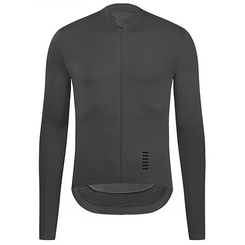 

21Grams Men's Cycling Jersey Long Sleeve Bike Top with 3 Rear Pockets Mountain Bike MTB Road Bike Cycling Breathable Quick Dry Moisture Wicking Reflective Strips Black Rosy Pink Grey Polyester Spandex