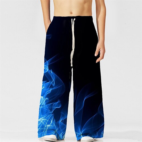 

Kids Boys Pants Blue Red Graphic Patterned Drawstring Spring Summer 3D Print Street 3-10 Years