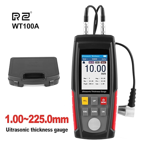 

WT100A Damaged Type Ultrasonic Thickness Gauge High Accuracy Tester with Battery LCD Digital Width Gauges