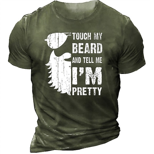 

Men's Unisex T shirt Tee Letter Graphic Prints Crew Neck Army Green Navy Blue Black 3D Print Outdoor Street Short Sleeve Print Clothing Apparel Vintage Sports Designer Casual / Summer / Summer
