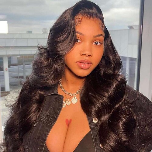 

Body Wave Wig Human Hair Transparent Body Wave Lace Front Wig Pre Plcuked Bleached Knots With Baby Hair Brazilian 13X6 HD Lace Front Human Hair Wigs For Black Women