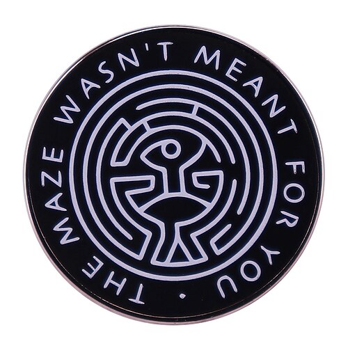 

2pcs Maze Is Not An Enamel Pin For You Sci-fi Westworld Inspired Badge