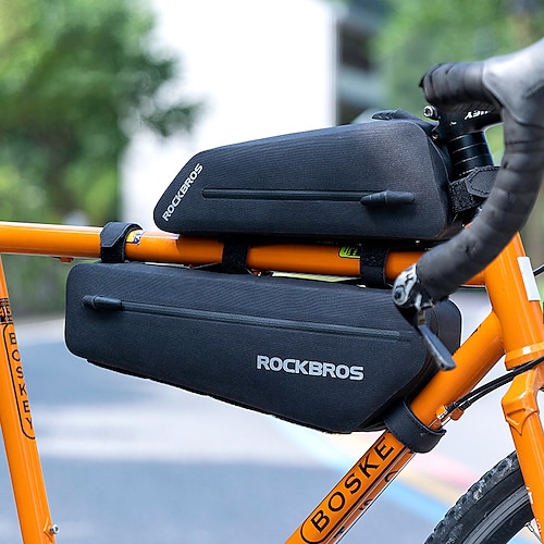 

ROCKBROS 3.5 L Bike Frame Bag Top Tube Portable Rain Waterproof Quick Dry Bike Bag 600D Polyester Bicycle Bag Cycle Bag Cycling Outdoor Exercise