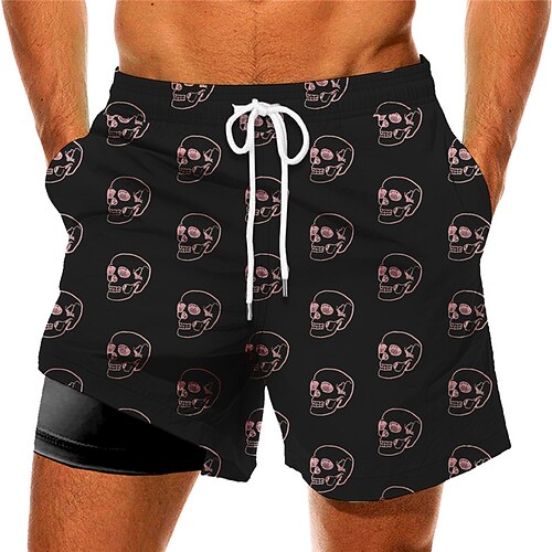 

Men's Swim Trunks Swim Shorts Quick Dry Board Shorts Bathing Suit Compression Liner with Pockets Drawstring Swimming Surfing Beach Water Sports Printed Spring Summer