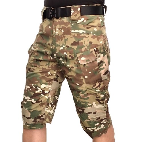 

Herren Cargo Shorts Kurze Hosen Taktisch Kurze Hose für Wanderer Multi Pocket Glatt Komfort Atmungsaktiv Kurz Sports Outdoor Casual Täglich Baumwollmischung Modisch Strassenmode Gelbe Tarnung Tarngrau