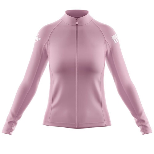 

21Grams Women's Long Sleeve Cycling Jersey Bike Top with 3 Rear Pockets Mountain Bike MTB Road Bike Cycling Breathable Quick Dry Moisture Wicking Rosy Pink American / USA Spandex Polyester Sports
