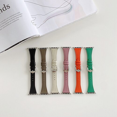 

1pc Smart Watch Band Compatible with Apple iWatch 38/40/41mm 42/44/45mm PU Leather Luxury Adjustable Classic Clasp Leather Loop for iWatch Smartwatch Strap Wristband for Series 7 / SE / 6/5/4/3/2/1