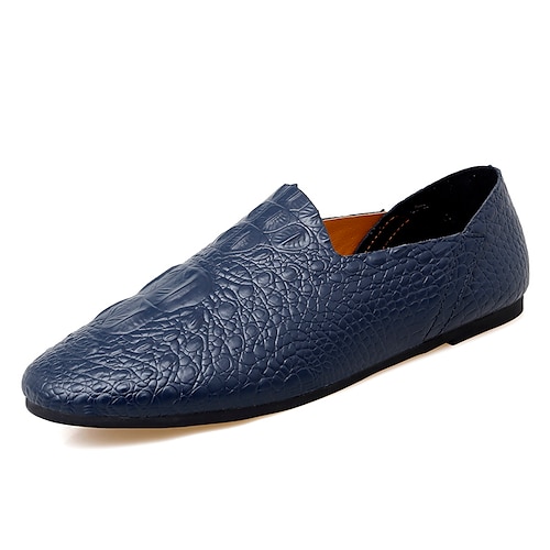 

Homens Mocassins e Slip-Ons Mocassins Comfort Sapatas da manta do estilo britânico Sapatos Confortáveis Casual Formais Diário Pele Preto Marron Azul Outono Primavera