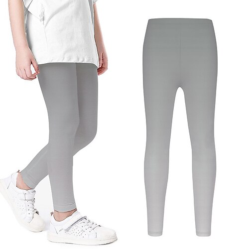 

Kids Girls' Pants Leggings Blue Gray Purple Graphic Patterned Fall Spring 3D Print Street 3-12 Years