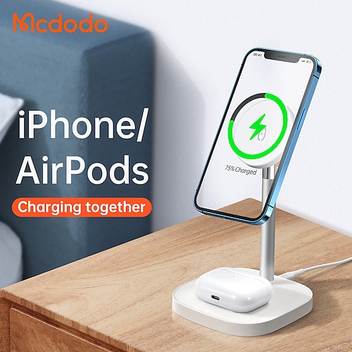 

MCDODO Wireless Charger Wireless Charging Stand ROHS CE Certified FCC Fast Wireless Charging MagSafe Magnetic For Apple Watch Cellphone Smart Watch 1 PC
