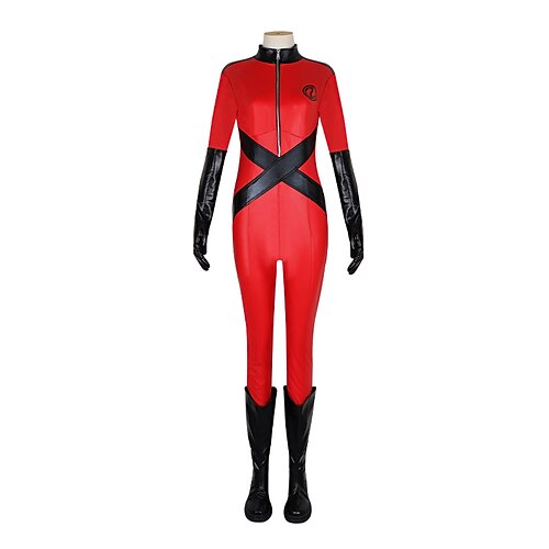 

The Umbrella Academy The Sparrow Academy School Uniform Women's Movie Cosplay Cosplay Costume Party Red Leotard / Onesie Gloves Masquerade Polyester