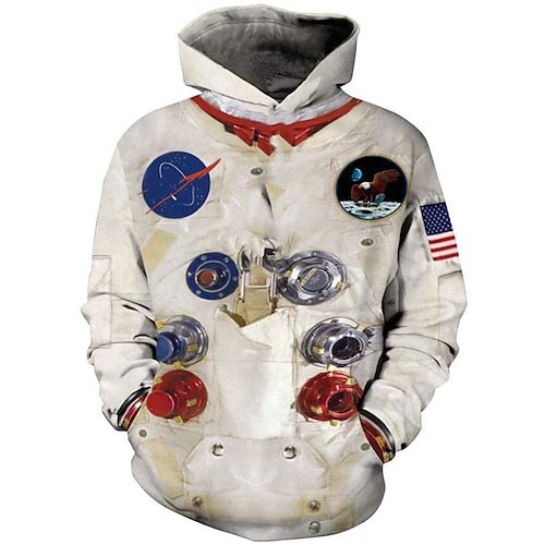 

Kids Boys Hoodie Long Sleeve 3D Print Space Pocket Beige Children Tops Fall Spring Active Fashion Daily Daily Indoor Outdoor Regular Fit 3-13 Years