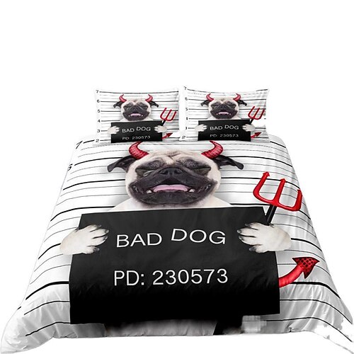 

Dog Duvet Cover Quilt Bedding Sets Comforter Cover,Queen/King Size/Twin/Single(1 Duvet Cover, 1 Or 2 Pillowcases Shams)