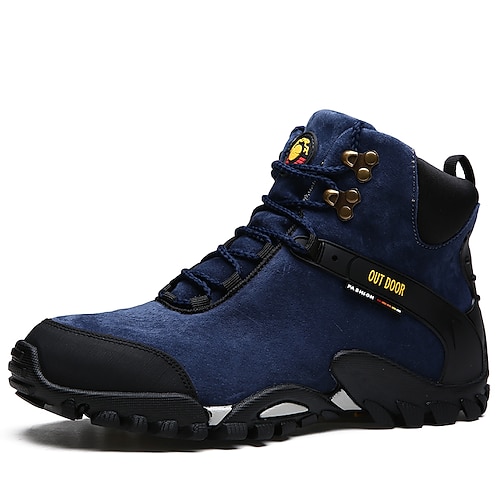 

Men's Sneakers Comfort Shoes Sporty Casual Daily Outdoor Hiking Shoes Suede Black Blue Fall Spring