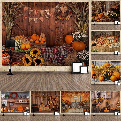 

Fall Harvest Wall Tapestry Art Decor Blanket Curtain Hanging Home Bedroom Living Room Decoration Polyester