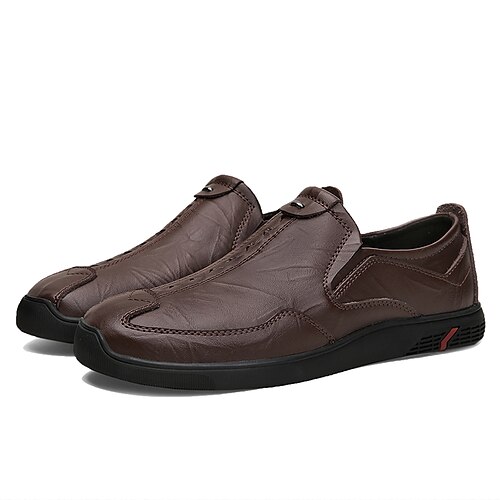 

Homme Mocassins et ChaussonsD6148 Casual Classique du quotidien Bureau et carrière Polyuréthane Noir Marron Printemps Eté