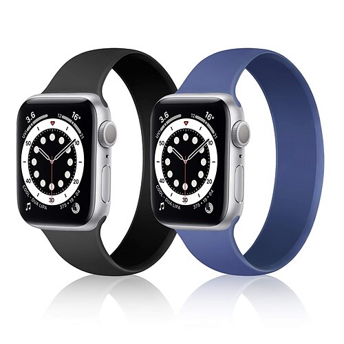 

2 PCS Smart Watch Band Compatible with Apple iWatch Series 8 7 6 5 4 3 2 1 SE Sport Band for iWatch Smartwatch Strap Wristband Soft Silicone Waterproof Adjustable Elastic