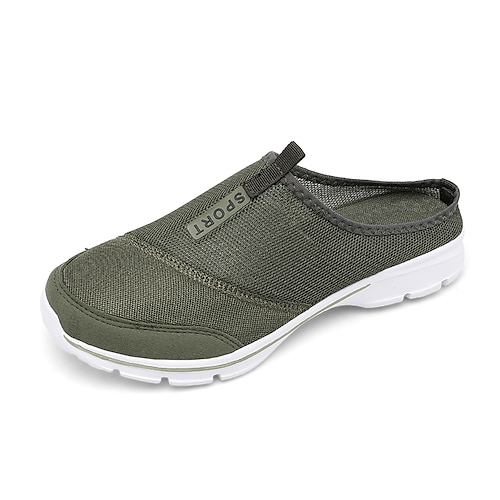 

Men's Clogs & Mules Comfort Shoes Casual Daily Walking Shoes Tissage Volant Dark Grey Black Army Green Spring Summer