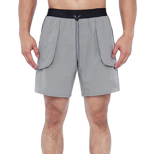 

Men's Running Shorts Sweatshorts Pocket Drawstring Bottoms Athletic Breathable Quick Dry Moisture Wicking Fitness Gym Workout Running Sportswear Activewear Color Block Black Blue Grey / Micro-elastic