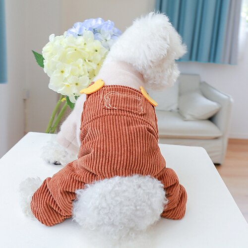 

Perros Gatos Mono Animal Adorable Estilo lindo Uso Diario Casual Diario Invierno Ropa para Perro Ropa para cachorros Trajes De Perro Suave Marrón Disfraz para perro niña y niño Poliéster XS S M L XL