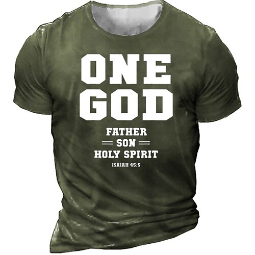 

Men's Unisex T shirt Tee Graphic Letter Crew Neck Green Blue Black 3D Print Outdoor Street Short Sleeve Print Clothing Apparel Vintage Sports Designer Casual / Summer / Summer