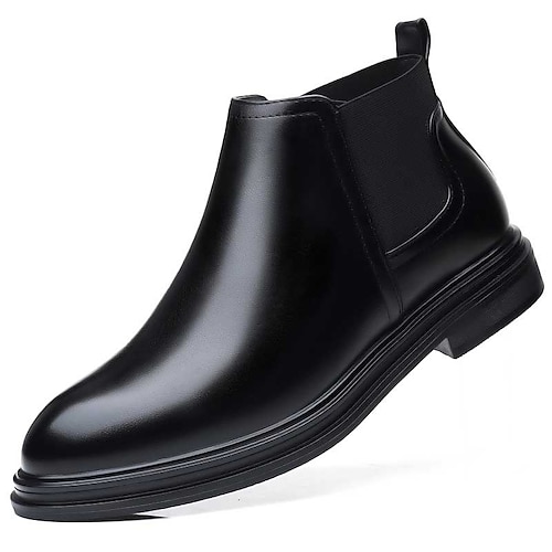 

Men's Oxfords Chelsea Boots Business British Daily Office & Career PU Booties / Ankle Boots Black Brown Color Block Spring