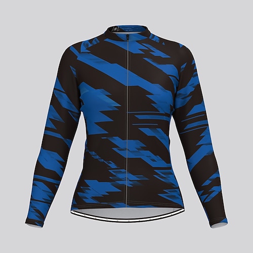 

21Grams Women's Long Sleeve Cycling Jersey Bike Top with 3 Rear Pockets Mountain Bike MTB Road Bike Cycling Breathable Quick Dry Moisture Wicking Yellow Sky Blue Red Graffiti Spandex Polyester Sports