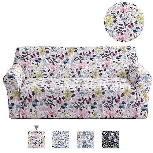 

Stretch Sofa Cover Slipcover Elastic Sectional Couch Armchair Loveseat 4 or 3 seater L shape Floral High Elasticity Four Seasons Universal Super Soft Fabric