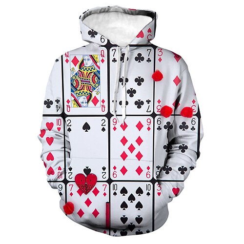 

Inspired by Heart of The Cards Playing Cards Poker Hoodie Anime 100% Polyester Anime 3D Graphic Street Style Hoodie For Men's / Women's / Couple's