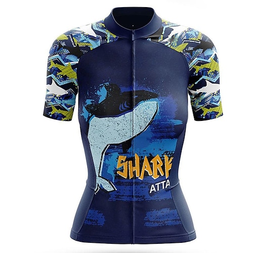 

21Grams Women's Cycling Jersey Short Sleeve Bike Top with 3 Rear Pockets Mountain Bike MTB Road Bike Cycling Breathable Quick Dry Moisture Wicking Dark Blue Spandex Polyester Sports Clothing Apparel