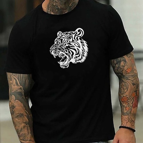 

Men's T shirt Tee Solid Color Crew Neck Casual Daily Short Sleeve Tops Casual White Black Blue