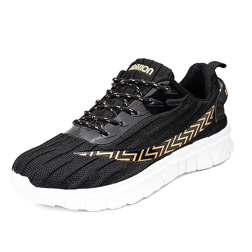 

Men's Sneakers Comfort Shoes Casual Athletic Walking Shoes Tissage Volant Black Gray Brown Spring