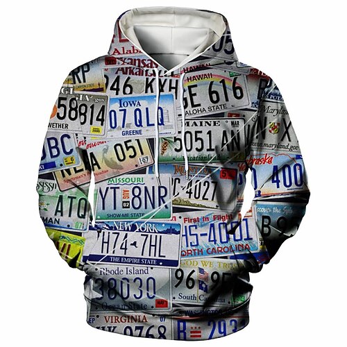

Men's Pullover Hoodie Sweatshirt Graphic Patterned Print Daily Sports Streetwear 3D Print Casual Big and Tall Hoodies Sweatshirts Rainbow