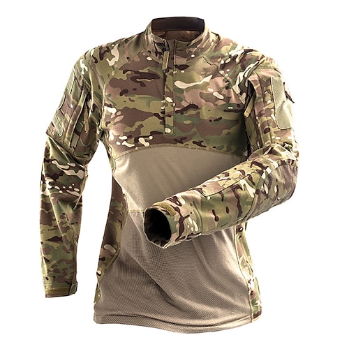 Chemise à Manches Longues de Combat Tactique Militaire pour Hommes