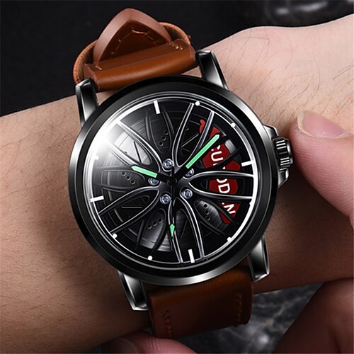 

Quartz Watch for Men Analog Quartz Sexy Stylish Steampunk Waterproof Large Dial Alloy PU Leather Creative / One Year