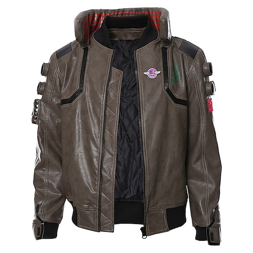 

Cyberpunk 2077 The Witcher 3 Coat Masquerade Men's Movie Cosplay Cosplay Costume Party Brown Coat Masquerade