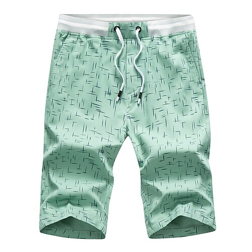 

Men's Chic Modern Sports Chinos Shorts Pocket Elastic Drawstring Design Print Knee Length Pants Daily Leisure Sports Micro-elastic Solid Colored Geometry Comfort Breathable Mid Waist Black Light