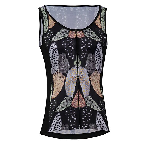 

21Grams Women's Cycling Vest Sleeveless Black Feather Bike Breathable Quick Dry Reflective Strips Back Pocket Polyester Spandex Sports Feather Clothing Apparel