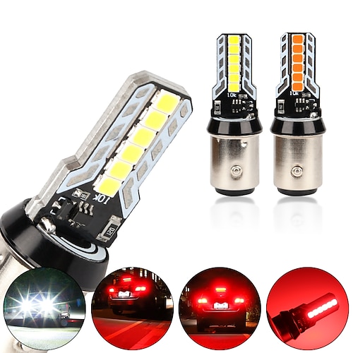 

2Pcs 1157 LED Red Bay15d LED Canbus P21/5W Signal Lamp Automotive Brake Stop Tail Car Light Bulb Strobe 12V