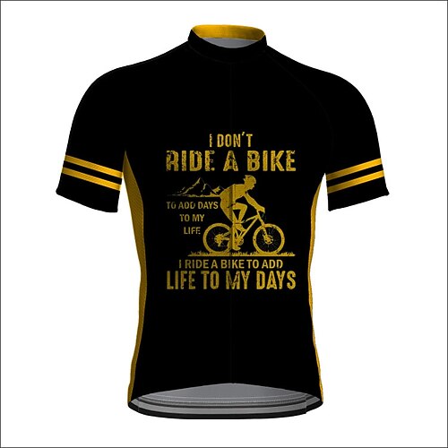 

21Grams Men's Cycling Jersey Short Sleeve Bike Jacket Tracksuit Jersey with 3 Rear Pockets Mountain Bike MTB Road Bike Cycling Cycling Breathable Quick Dry Reflective Strips Black Graphic Animal