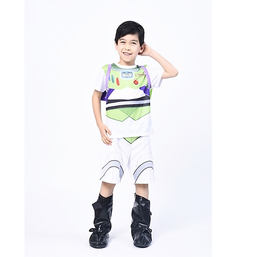 

Toy Story Woody Buzz Lightyear Cosplay Costume Masquerade Boys Movie Cosplay Anime Costume Party Green Yellow Vest Top Pants Christmas Children's Day New Year Cotton / Scarf / Hat / Scarf / Hat