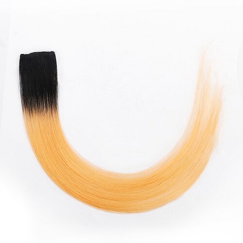 

Clip In Hair Extensions Remy Human Hair 1 PCS Pack Straight Black Orange Hair Extensions / Daily Wear